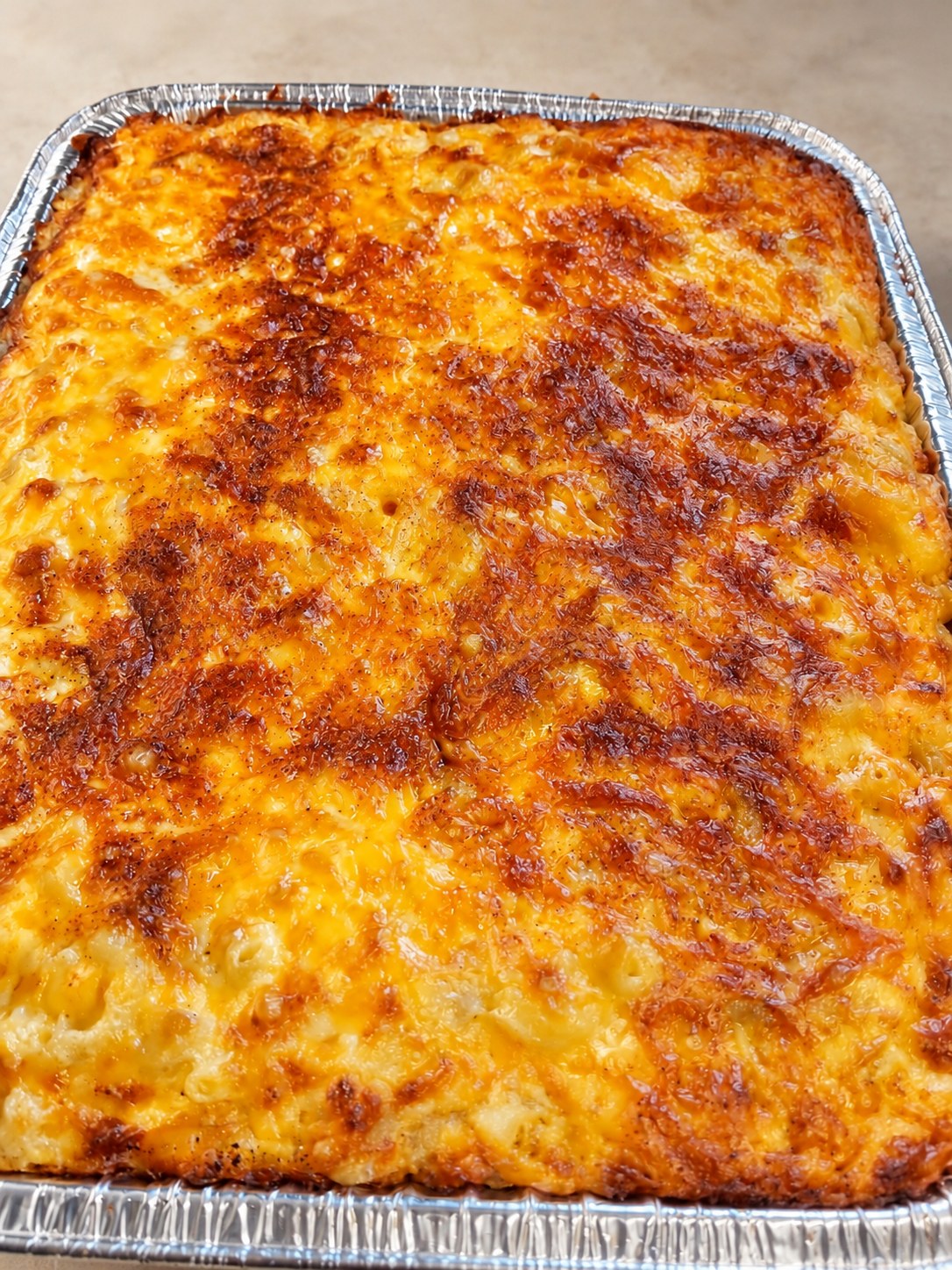 Golden baked macaroni and cheese